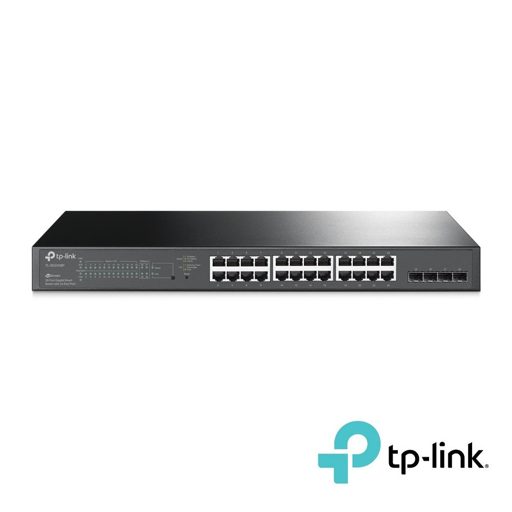 JetStream 28-Port Gigabit Smart Switch with 24-Port PoE+ (TP-Link SG2428P) JetStream 28-Port Gigabit Smart Switch with 24-Port PoE+ (TP-Link SG2428P)